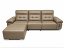 Tanashishi Zero-Back Wall-Mounted, left-functional sofa+stool, Light Taupe