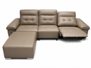 Tanashishi recliner 3 seater sofa, Left seat recliner+Right side ottoman, Light Taupe