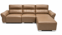Maharayam Recliner Sofa with Right Side Recliner and Ottoman ,Dark Brown