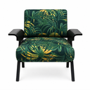 Yangshibari Accent Armchair – Tropical Forest Fabric Lounge Chair
