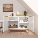 Michigan Sideboard Cabinet, White/oak