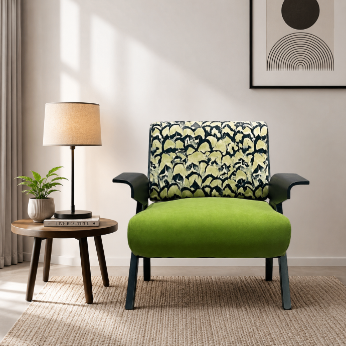 Iraranga armchair,leisure chair, green